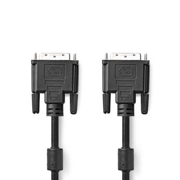 Nedis DVI-kabel | DVI-D 24+1-Pin Han | DVI-D 24+1-Pin Han | 2560x1600 | Nikkel belagt | 3.00 m | Rett | PVC | Sort | Konvolutt