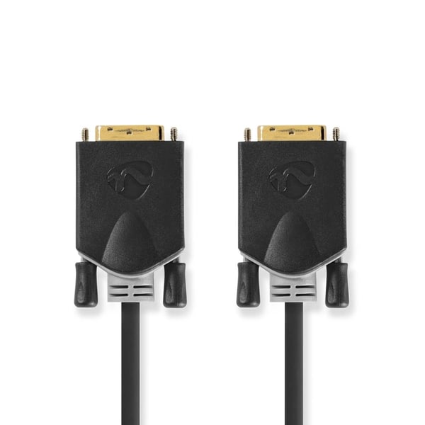 Nedis DVI-kaapeli | DVI-D 24+1-Pin Uros | DVI-D 24+1-Pin Uros | 2560x1600 | Kullattu | 3.00 m | Suora | PVC | Antrasiitti | Laatikko