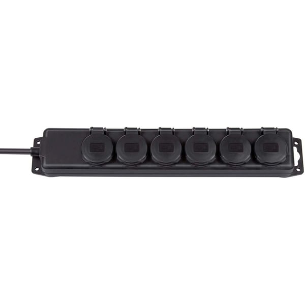 brennenstuhl Extension socket 6-Vei 2.00 m Sort - Beskyttende Kontakt TYPE F
