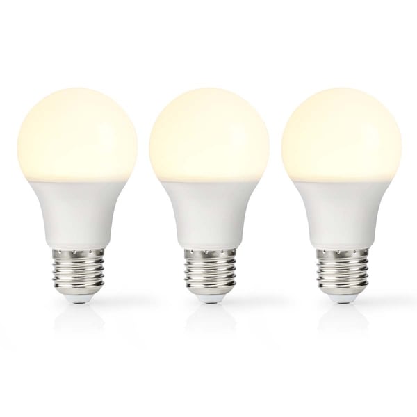 Nedis LED Pære E27 | A60 | 4.9 W | 470 lm | 2700 K | Varm Hvid | Retro stil | Frosted | 3 stk