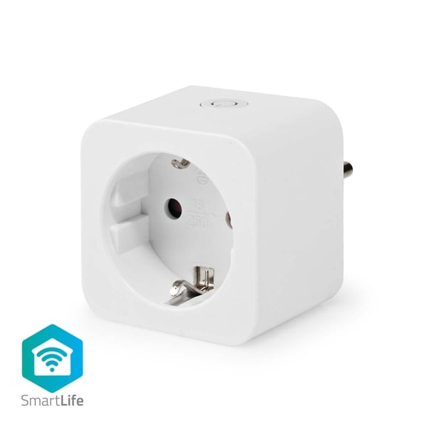 Nedis SmartLife Smart Plug | IP21 | Efektmåler | 3680 W | Type F (CEE 7/3) | 0 - 55 °C | Android™ / IOS | Hvit | 1 stk