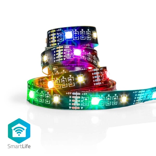 Nedis SmartLife LED-Stripe | RGB / Varm Hvit | SMD | 2.00 m | IP20 | 2700 K | 380 lm | Android™ / IOS