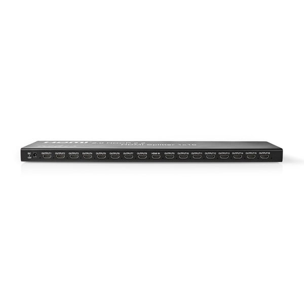 Nedis HDMI ™ Splitter | 16 port(s) | USB-A Female / 16x HDMI™ Output | 4K@60Hz | 18 Gbps | Metall | Antrasitt