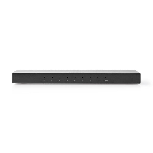Nedis HDMI ™ Jakaja | 8-Porttinen port(s) | 8x HDMI™ Output | 4K@60Hz | 18 Gbps | Metalli | Antrasiitti