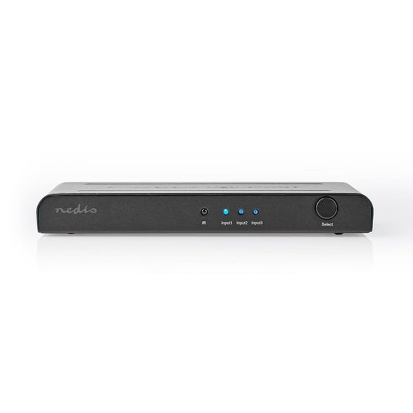 Nedis HDMI ™ Switch | 3-Port port(s) | 3x HDMI™ Input | 1x HDMI™ Output | 4K@60Hz | 18 Gbps | Fjernstyrtkontrolert | Metall | Antrasitt Nedis HDMI ™ Switch | 3-Port port(s) | 3x HDMI™ Input | 1x HDMI™ Output | 4K@60Hz | 18 Gbps | Fjernstyrtkontrolert | Metall | Antrasitt