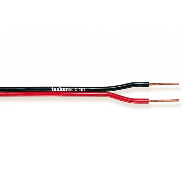 Tasker Speaker Kabel på Snelle 2x 0.35 mm² 100 m Sort/Rød