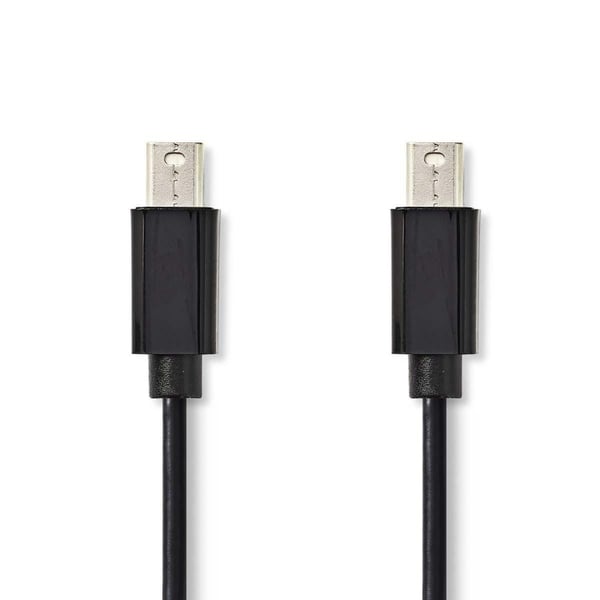 Nedis Mini DisplayPort kabel | DisplayPort 1.2 | Mini DisplayPort han | Mini DisplayPort han | 21.6 Gbps | Nikkelplateret | 1.00 m | Runde | PVC | Sor