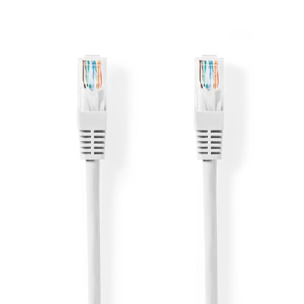 Cat 5e kabel | U/UTP | RJ45 Han | RJ45 Han | 5.00 m | Runde | PVC | Hvid | Mærke Cat 5e kabel | U/UTP | RJ45 Han | RJ45 Han | 5.00 m | Runde | PVC | Hvid | Mærke
