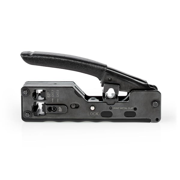 Nedis Crimp pliers | CAT5 / CAT5e / CAT6 / CAT6a / CAT7 / RJ12 | Cutting / Plier | ABS / Stål | Sort