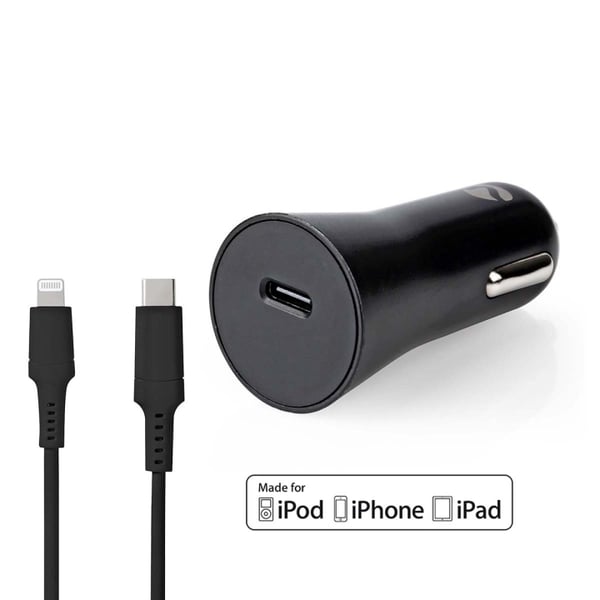 Nedis Billader | 20 W | 1.67 / 2.22 / 3.0 A | Antall utganger: 1 | Porttype: USB-C™ | Lightning 8-Pin (Løs) Kabel | 1.00 m | Automatisk Spenning Utval