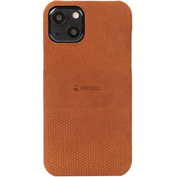 Krusell Lærdeksel iPhone 13 Cognac