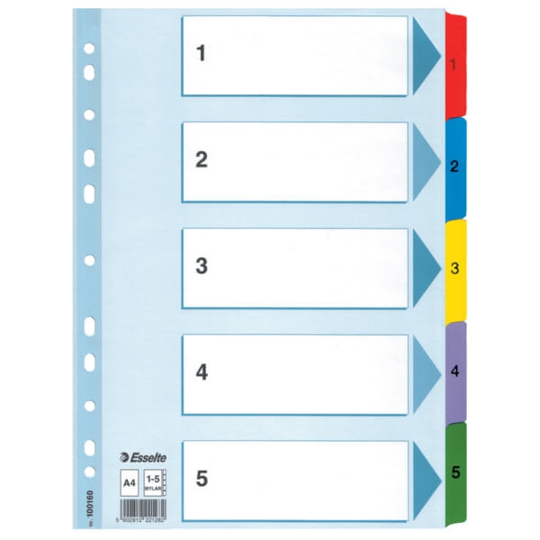ESSELTE Register Mylar A4/1-5
