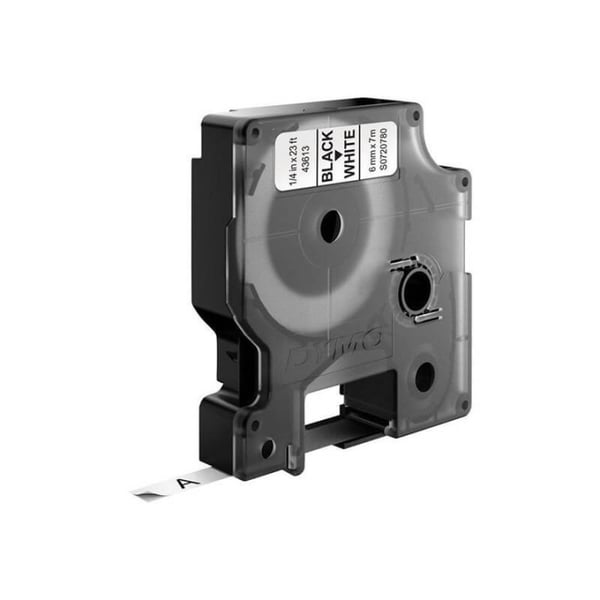 DYMO Färgband S0720780 43613 6mm Svart på Vit