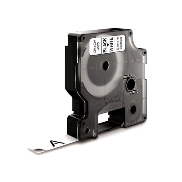 DYMO Färgband S0720530 45013 12mm Svart på Vit
