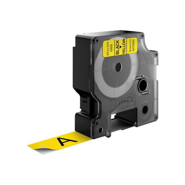 DYMO Färgband S0720880 45808 19mm Svart på Gul