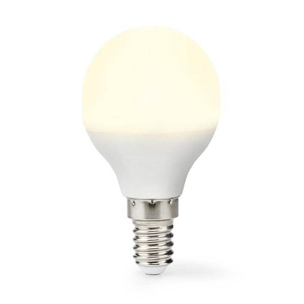 Nedis LED pære E14 | G45 | 4.9 W | 470 lm | 2700 K | Varm Hvit | Frosted | 1 stk