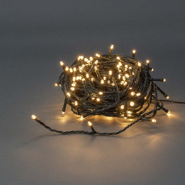 Nedis Julebelysning | Snor | 180 LED's | Varm Hvid | 13.50 m | Lyseffekter: 7 | Indendørs eller udendørs | Strømforsyning