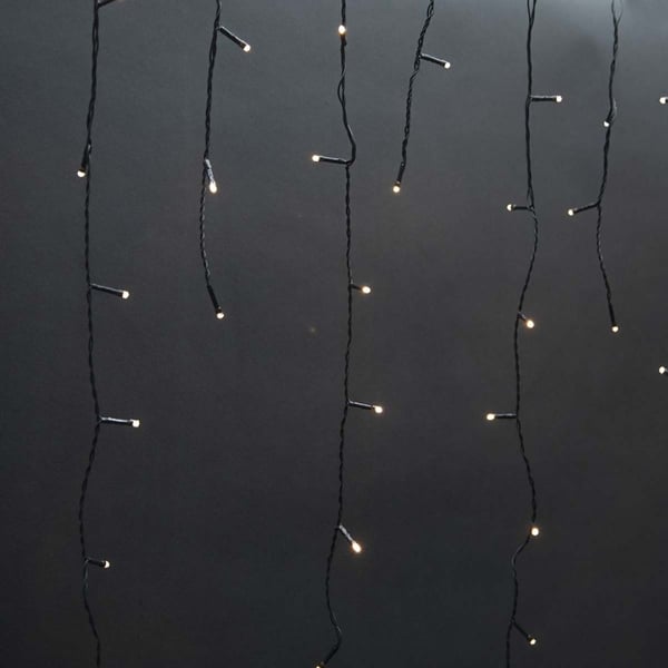 Nedis Dekorative Istagelys | 180 LED's | Varm Hvid | 5.90 m | Lyseffekter: 7 | Strømforsyning