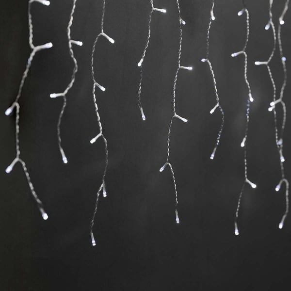 Nedis Dekorative Istagelys | 180 LED's | Cool Hvid | 5.90 m | Lyseffekter: 7 | Strømforsyning