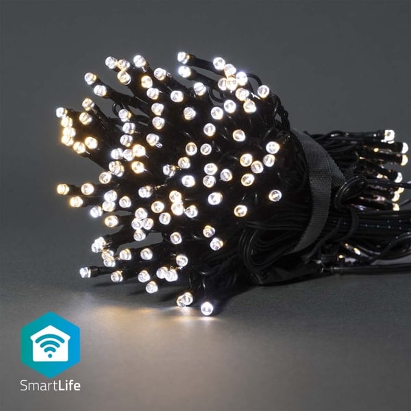 Nedis SmartLife Jouluvalot | Nauha | Wi-Fi | Lämpimästä kylmään valkoiseen | 100 LED's | 10.0 m | Android™ / IOS