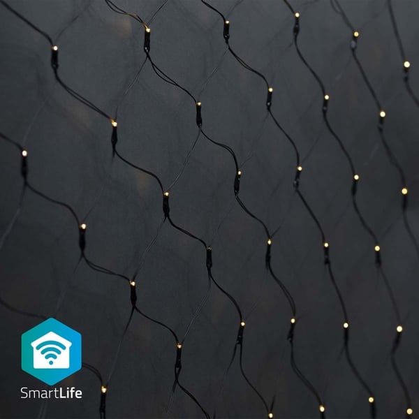 Nedis SmartLife Jouluvalot | Verkko | Wi-Fi | Lämmin Valkoinen | 280 LED's | 3.00 m | 3 x 2 m | Android™ / IOS