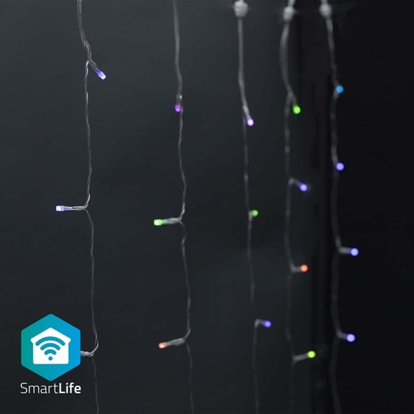 Nedis SmartLife Julelys | Gardin | Wi-Fi | RGB | 180 LED's | 3.00 m | Android™ / IOS