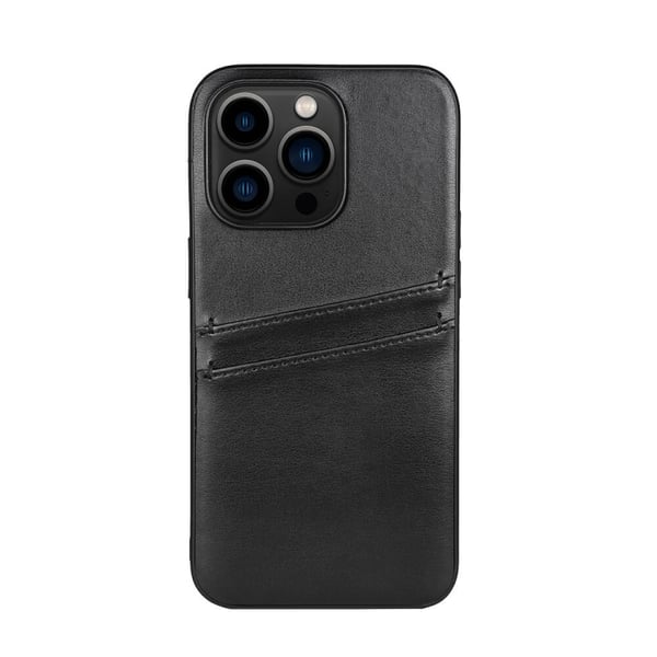 Buffalo Back cover PU 2 card iPhone 14 Pro 6,1" Black