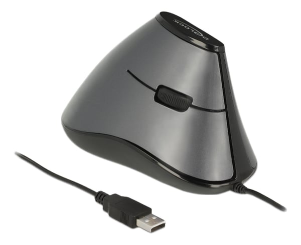 Ergonomisk vertikal optisk mus, 5-knapper, USB