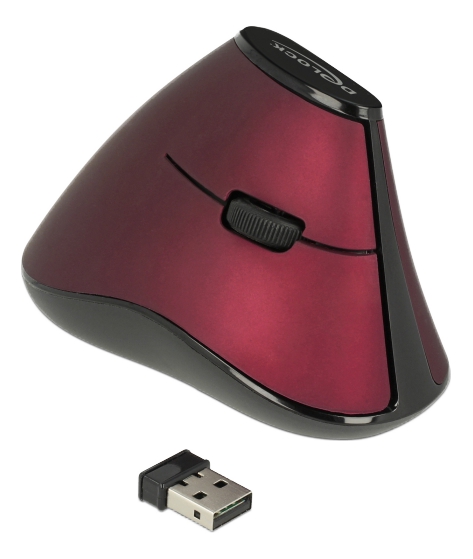 Ergonomisk vertikal optisk mus, 5-knapper, 2,4 GHz Trådløs