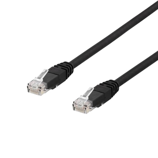 DELTACO U/UTP Cat6 laitekaapeli, 0,5m, 250MHz, UV-suojaus, musta DELTACO U/UTP Cat6 laitekaapeli, 0,5m, 250MHz, UV-suojaus, musta