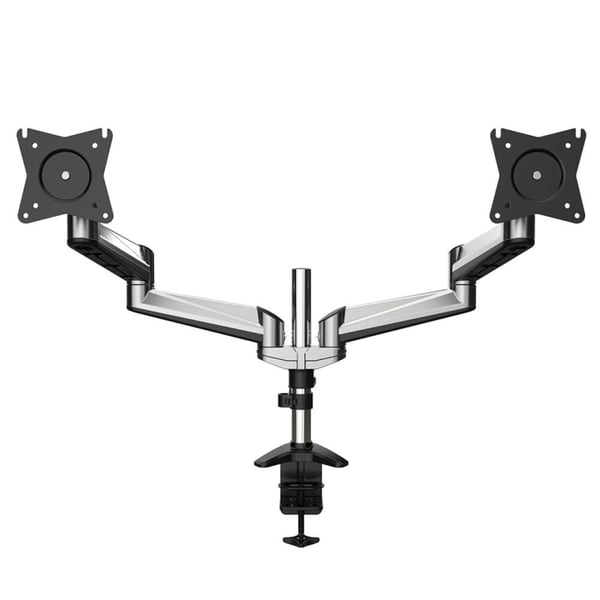 Desire2 Monitorbeslag Duo Aluminium Gass