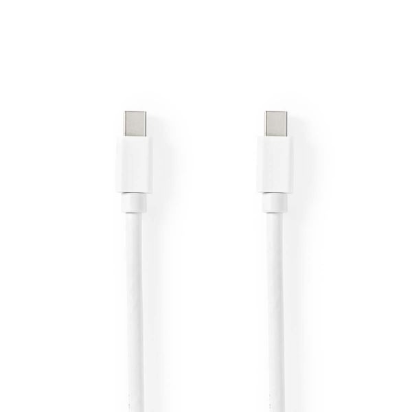 Nedis Mini Displayport-kabel | DisplayPort 1.4 | Mini DisplayPort Hane | Mini DisplayPort Hane | 48 Gbps | Nickelplaterad | 2.00 m | Rund | PVC | Vit