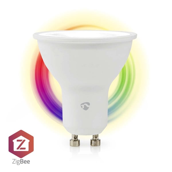 Nedis SmartLife Fuld Farve Pære | GU10 | 345 lm | 4.70 W | RGB / Varm til kølig hvid | 2200 - 6500 K | Android™ / IOS | Spot | 1 stk