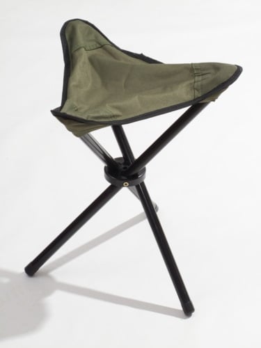Briv Trebenspall - Stol med 3 ben, 31x31x42 cm, Grön