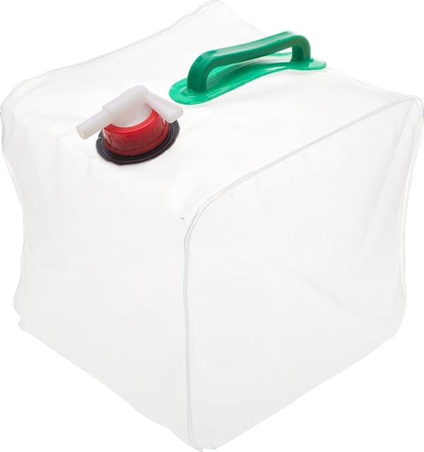 Hopfällbar vattenbehållare, handtag och kran 10 liter