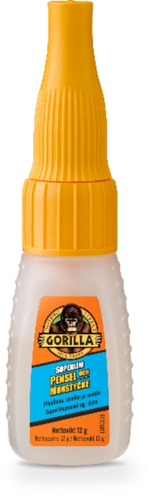 Gorilla Super Lim Pensel og dyse 12 g