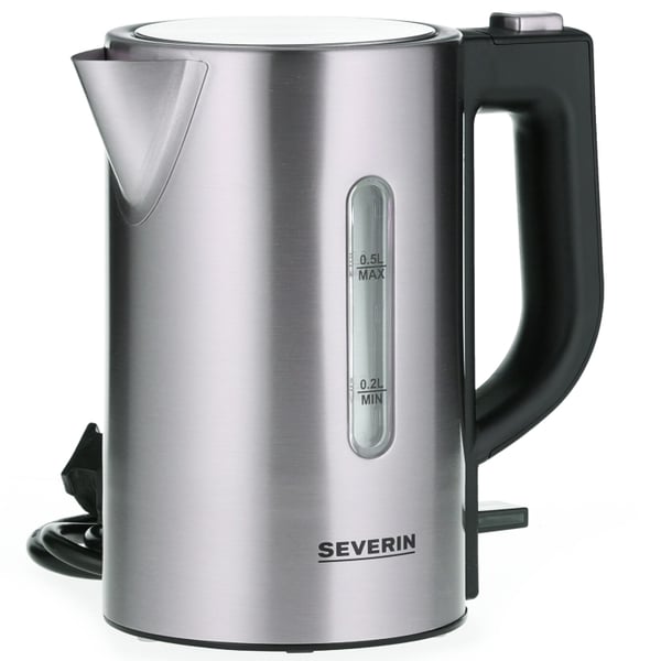 Severin Reisekjele i rustfritt stål 0,5l 115/230V inkl. krus WK3647