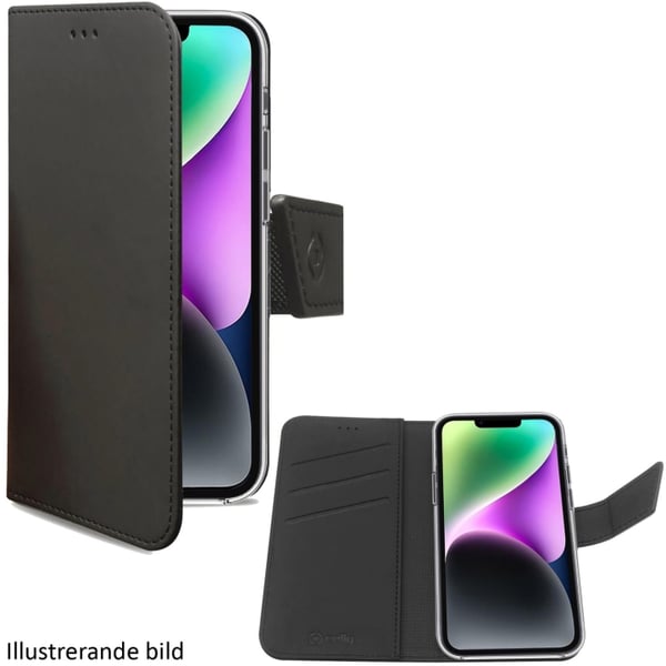 Celly Wally lommebokveske iPhone 15 Svart