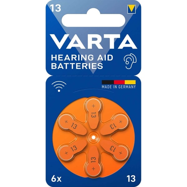Varta Zink-Air Batteri Pr48 Type 13 | 1.45 V DC | 6-Blister | Hearing Aid | Orange Varta Zink-Air Batteri Pr48 Type 13 | 1.45 V DC | 6-Blister | Hearing Aid | Orange