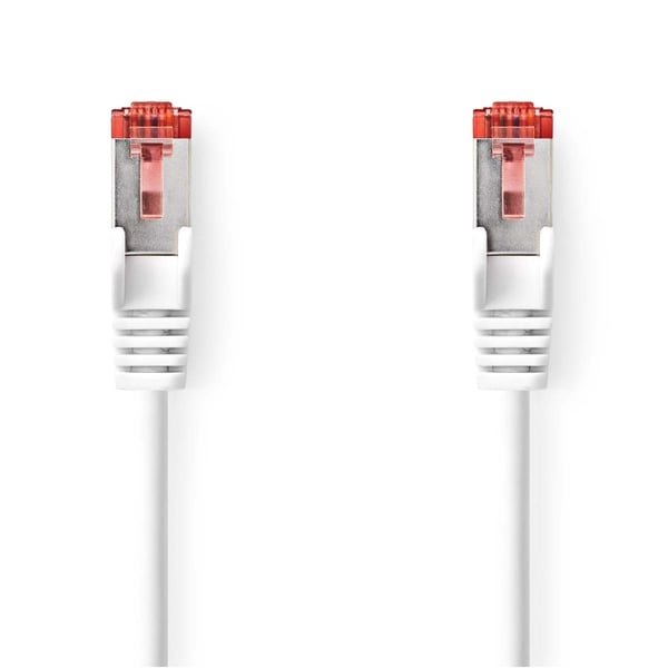 Nedis CAT6 Nettverkskabel | RJ45 Han | RJ45 Han | S/FTP | 3.00 m | Rund | LSZH | Hvit | Label