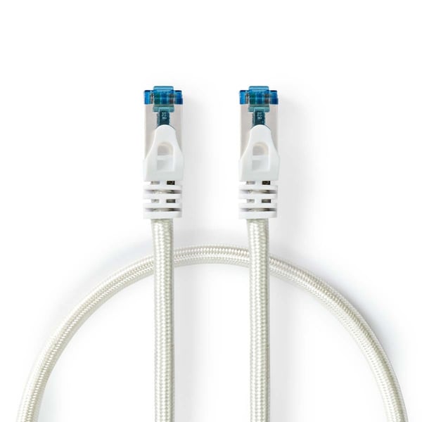 Nedis CAT6a verkkokaapeli | S/FTP | RJ45 uros | RJ45 uros | 5.00 m | Snagless | Pyöreä | Punottu / PVC | Hopea | Laatikko kannella ja ikkunalla