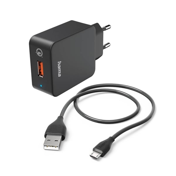 HAMA Charger Micro-USB 220V Black 1.5m