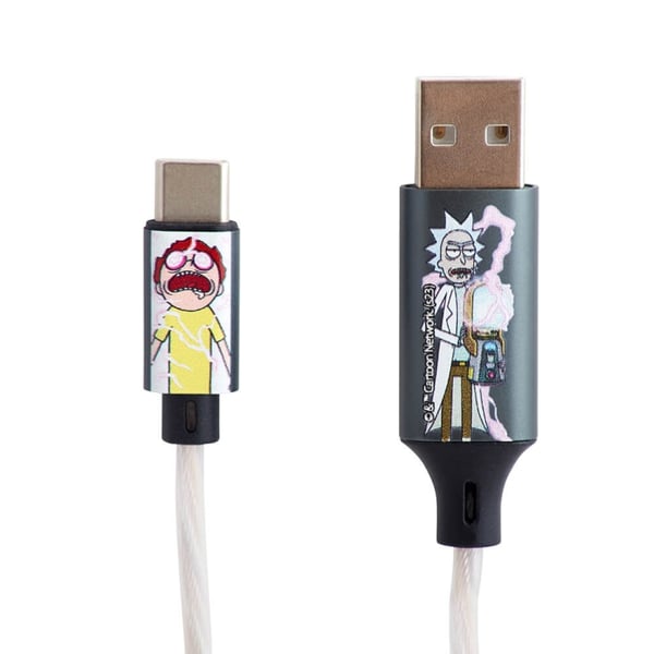 RICK&MORTY USB A til C Light-Up 1,2m Shock
