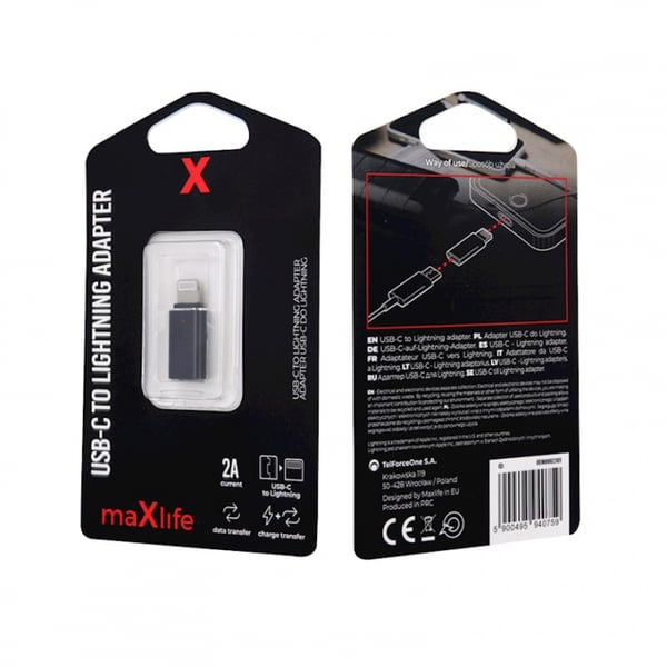 Maxlife USB-C Lightning-sovitin Maxlife USB-C Lightning-sovitin