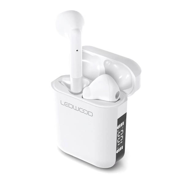 LEDWOOD Hodetelefon Apollo TWS True Wireless In-Ear Hvit Mic