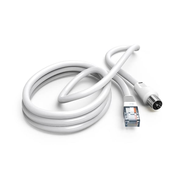 Hama Antennekabel 75dB Koaxialkontakt til RJ45-kontakt Hvit 2,5m