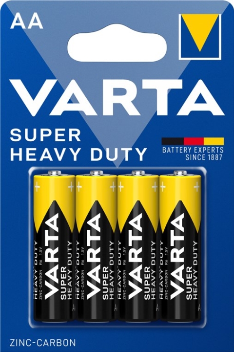 Varta R6/AA (Mignon) (2006) batteri, 4 st. blister Zink- kol batteri, 1,5 V