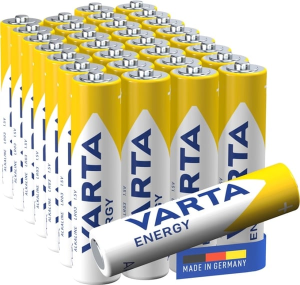 Varta LR03/AAA (Micro) (4103) batteri, 30 stk. i blisterpakning alkalisk manganbatteri, 1,5 V
