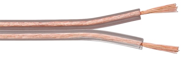 Goobay Højttalerkabel transparent CCA 50 m rulle, tværsnit 2 x 4,0 mm²