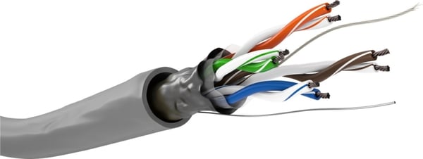 Goobay CAT 5e Netværkskabel, F/UTP, 100 m, grå Kobberbeklædt aluminiumleder (CCA), AWG 26/7 (stranded), PVC-kabelbeklædning